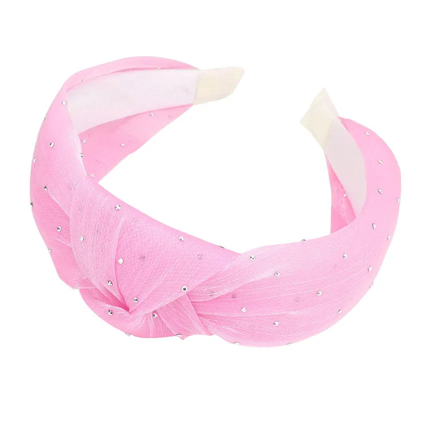 Bling Stone Sheer Knot Headband