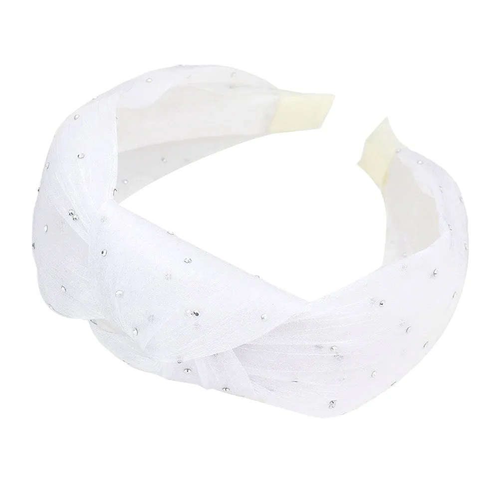 Bling Stone Sheer Knot Headband