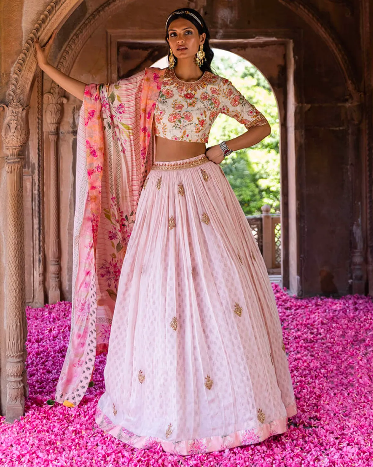 Block Printed Marodi Lehenga Set