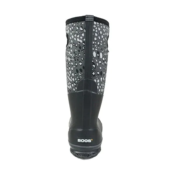 Bogs Womens Classic Tall Appaloosa Wide Calf Gumboots Black Multi