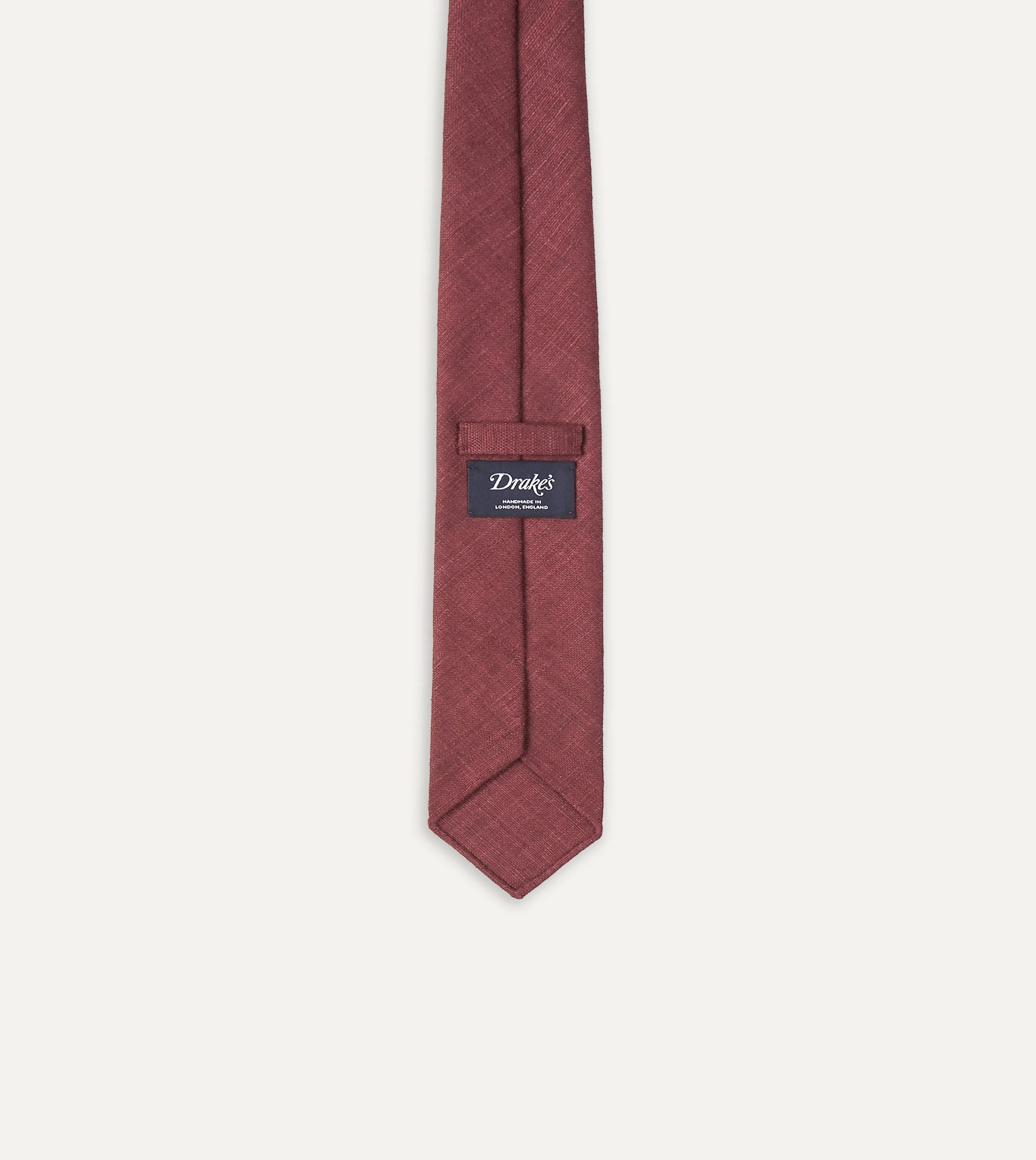 Burgundy Tussah Hand Rolled Silk Tie