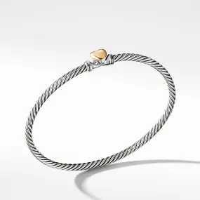 Cable Collectibles Heart Bracelet with Gold