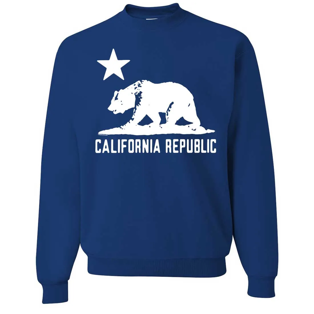 California Flag Oversize White Silhouette Crewneck Sweatshirt