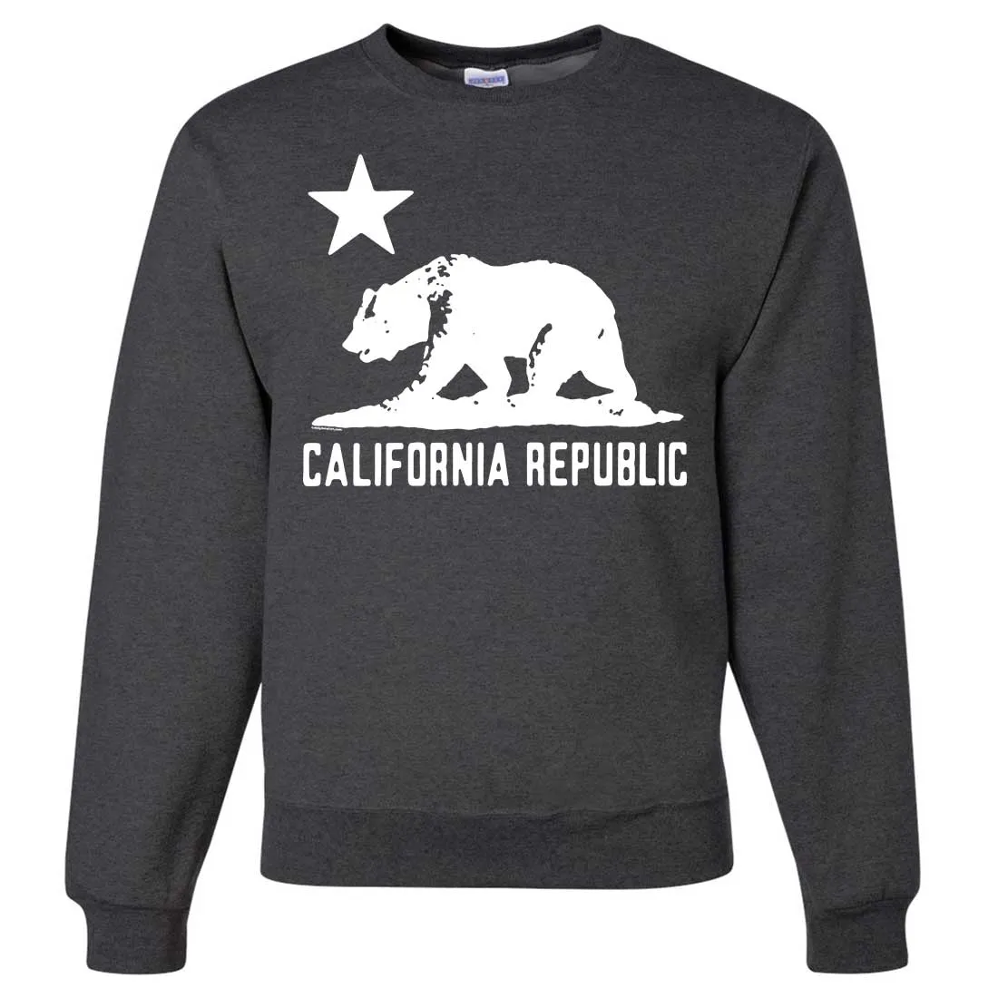 California Flag Oversize White Silhouette Crewneck Sweatshirt