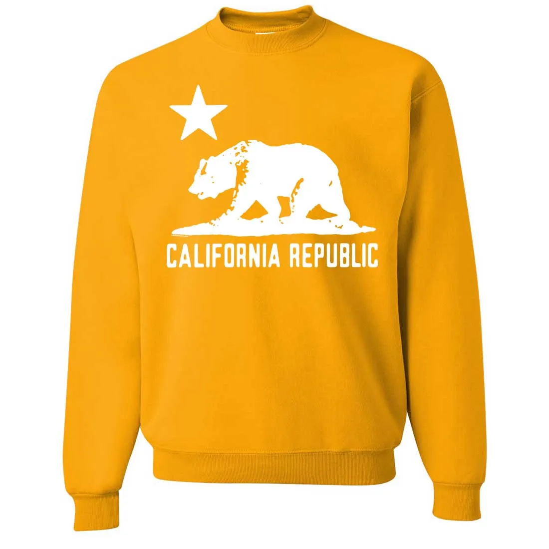 California Flag Oversize White Silhouette Crewneck Sweatshirt