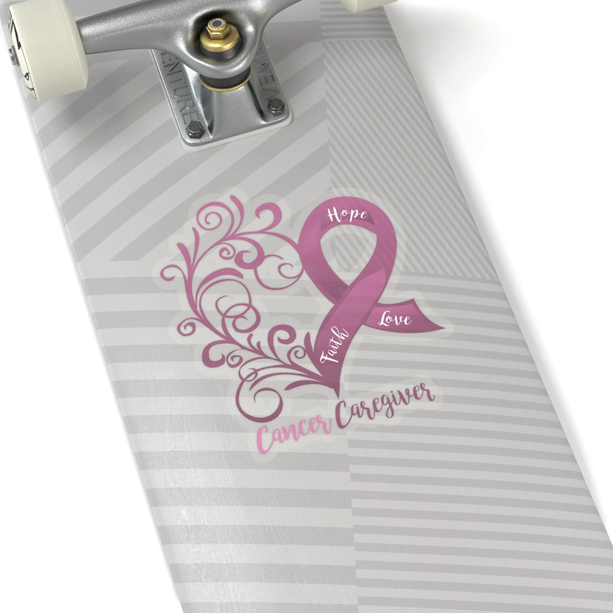 Cancer Caregiver Awareness Heart Car Sticker (6x6)