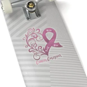 Cancer Caregiver Awareness Heart Car Sticker (6x6)