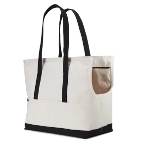 Canvas Pet Tote Natural & Black