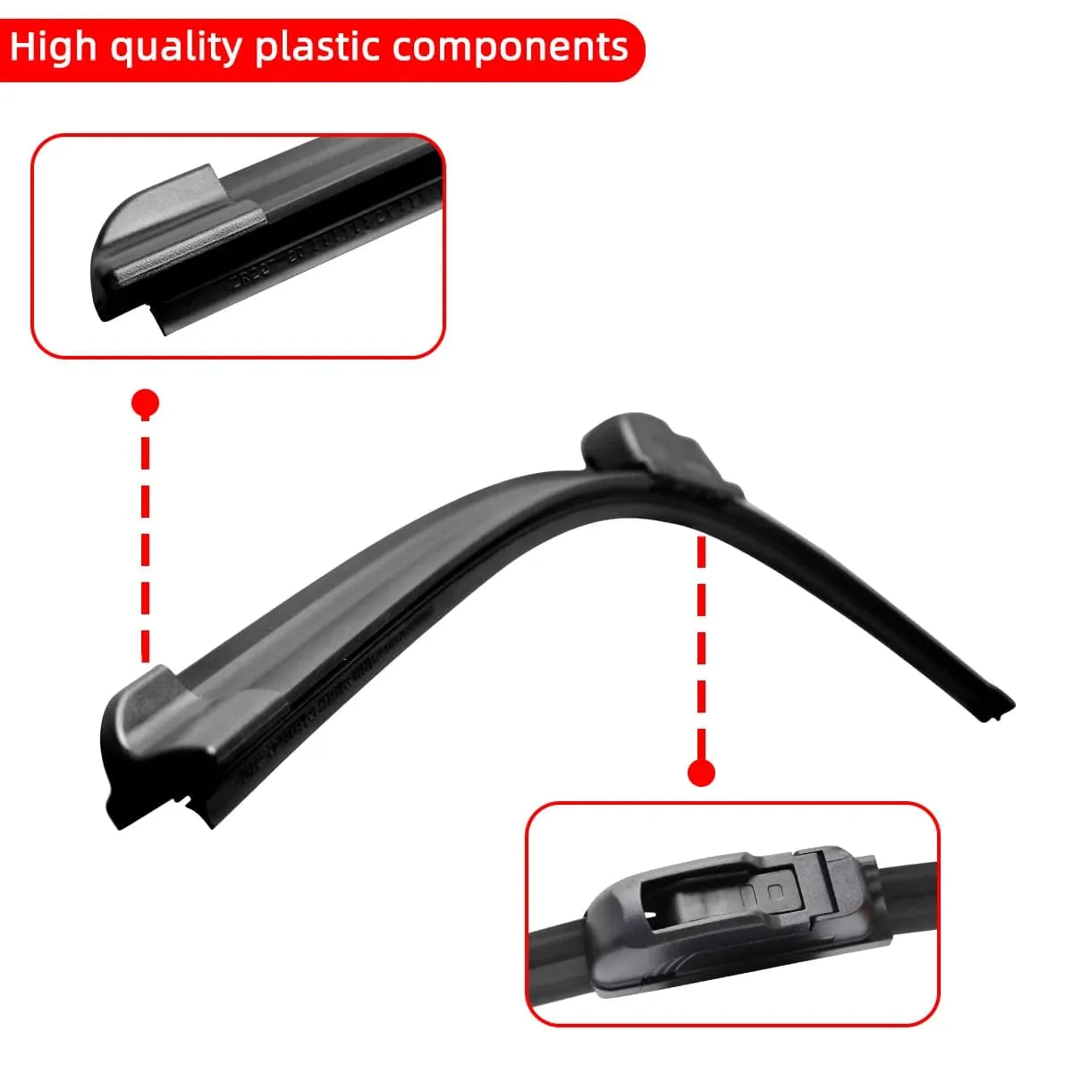 Car Windshield Wiper blades Hook Universal Soft Rubber Frameless Bracketless Car Wipers 14 16 17 18 19 20 21 22 24 26