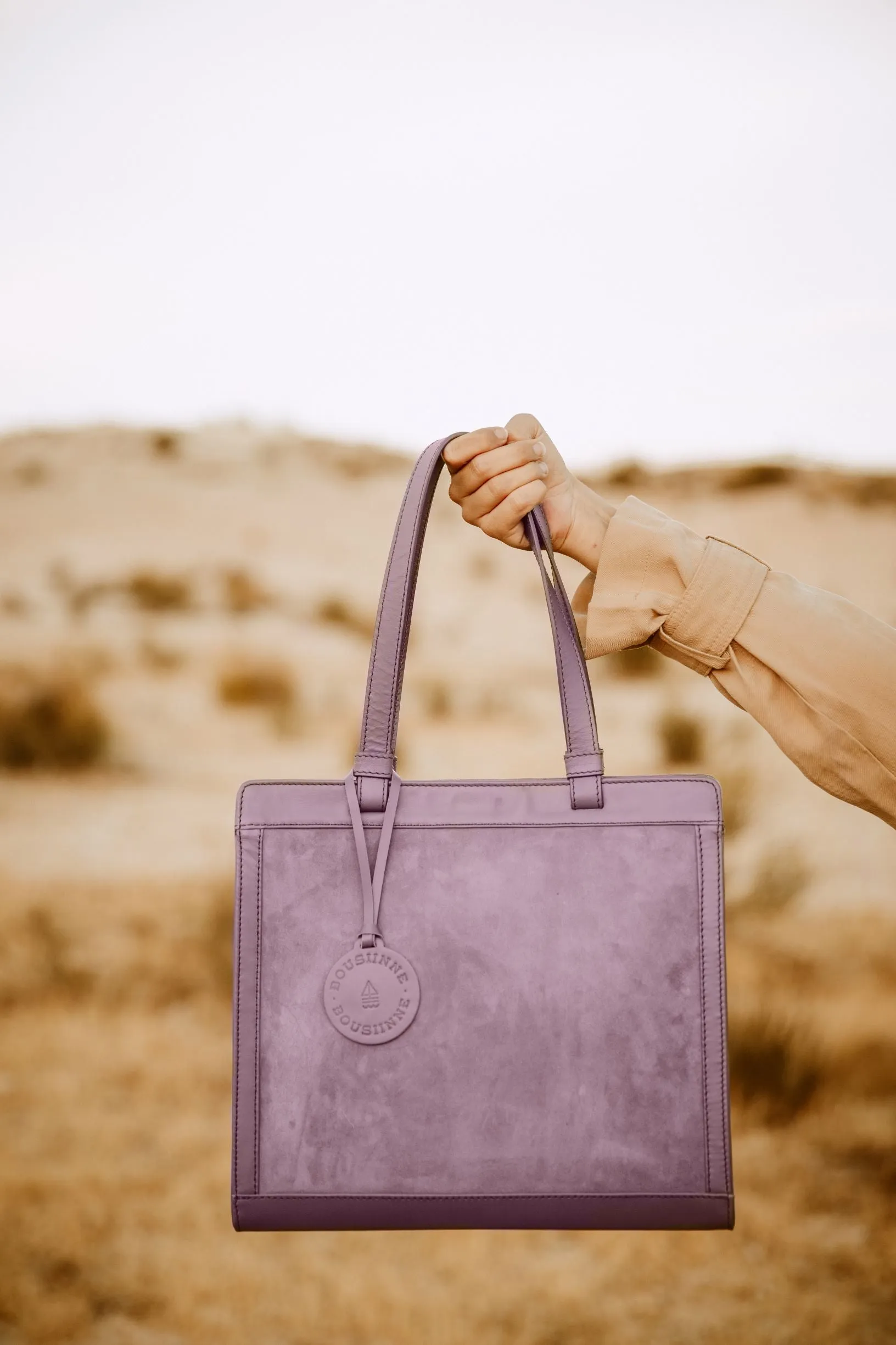 Carré Suede Handbag