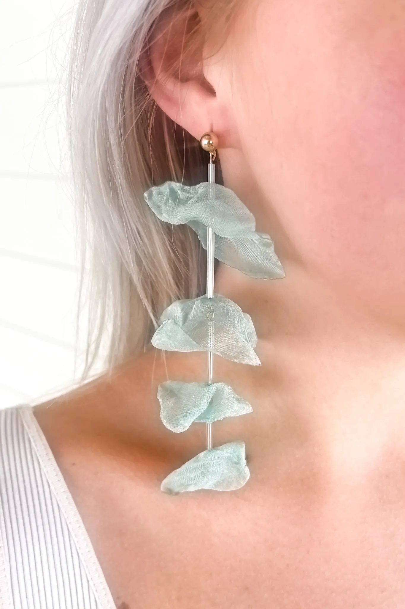 Cascading Fabric Earrings - 2 Colors