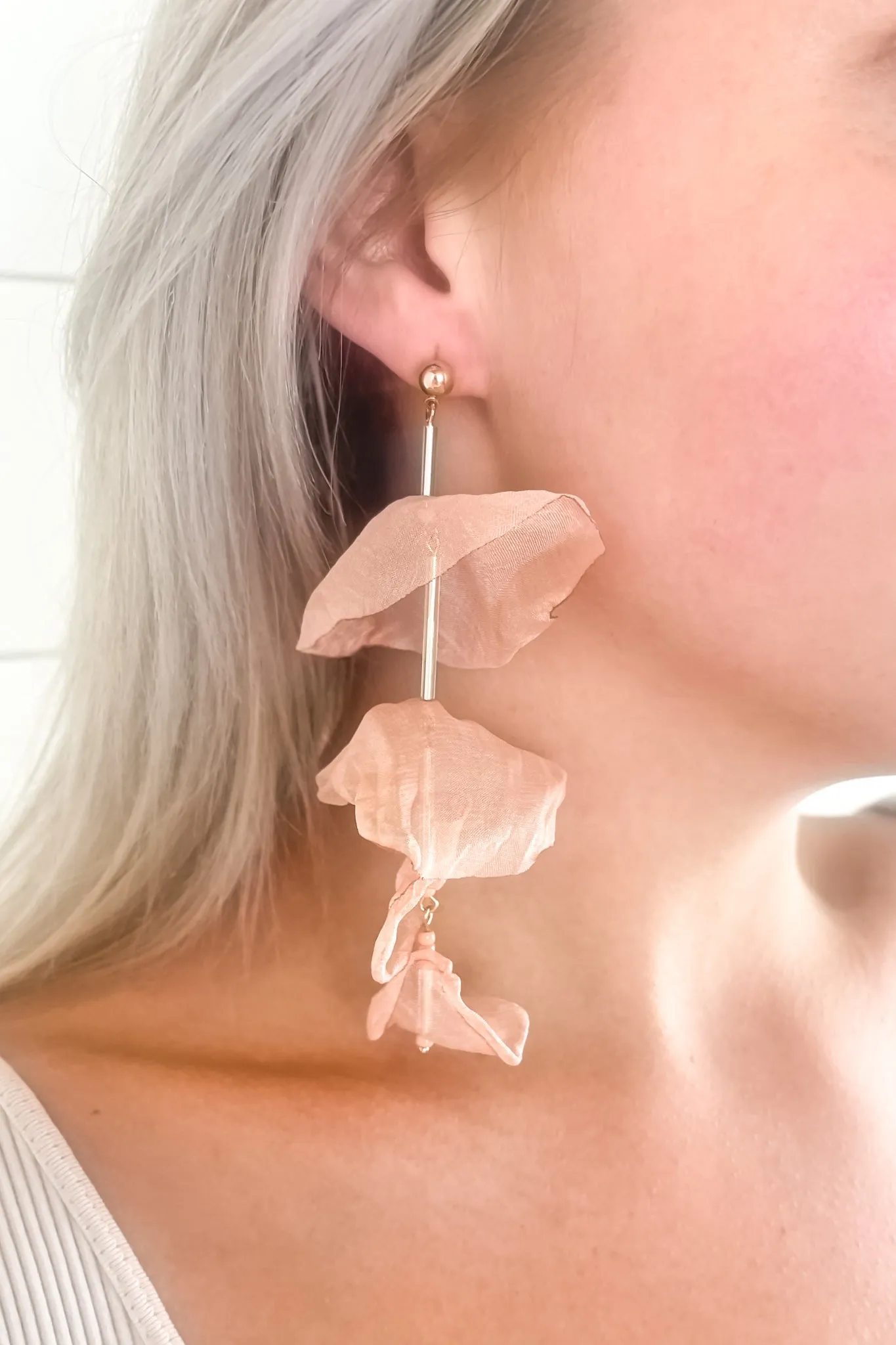 Cascading Fabric Earrings - 2 Colors