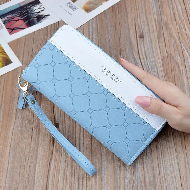 Casual Tassel Pendant Long Wallet Hand Clutch