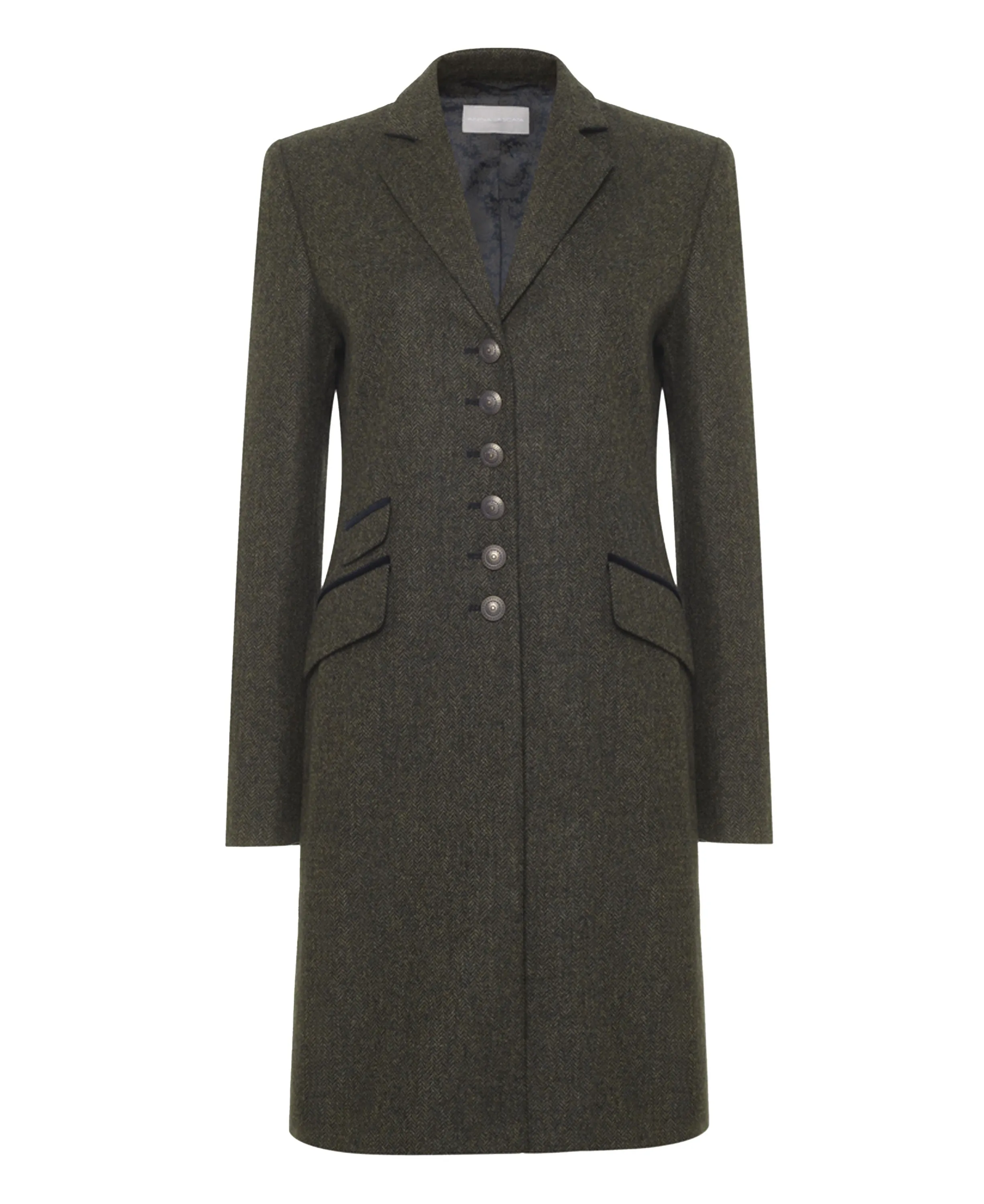 Catherine Coat - Olive Navy