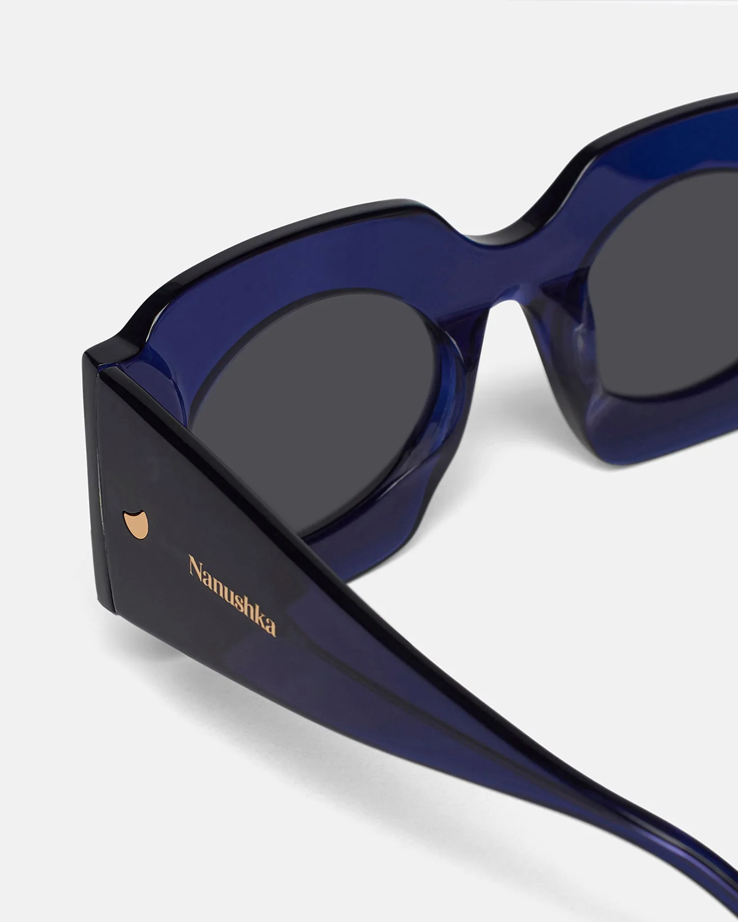 Cathi - Bio-Plastic Square-Frame Sunglasses - Navy