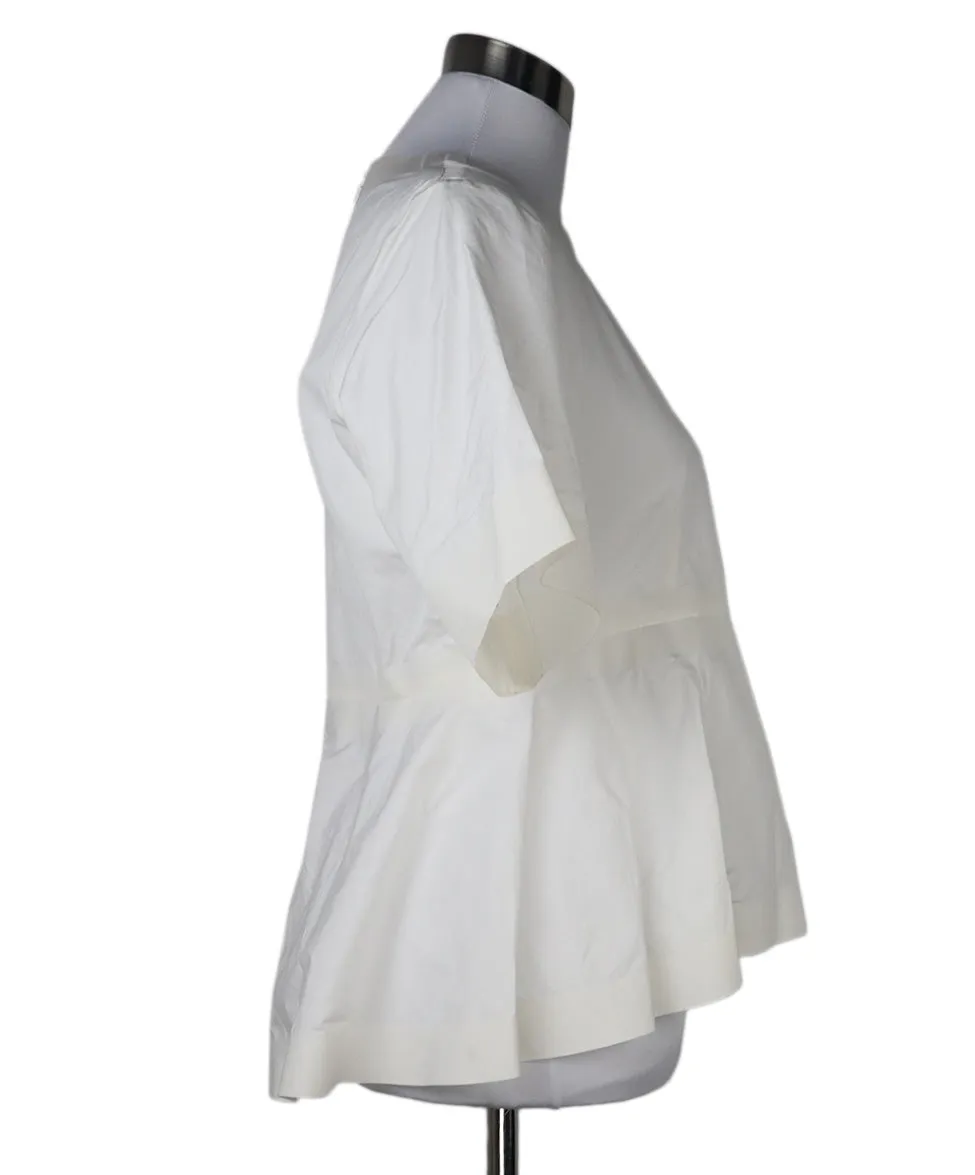 Celine White Ivory Cotton Top sz 4