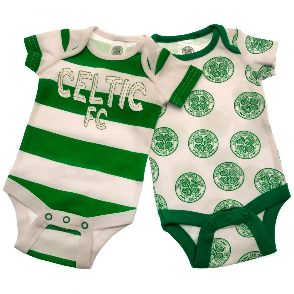 Celtic FC 2 Pack Bodysuit Newborn