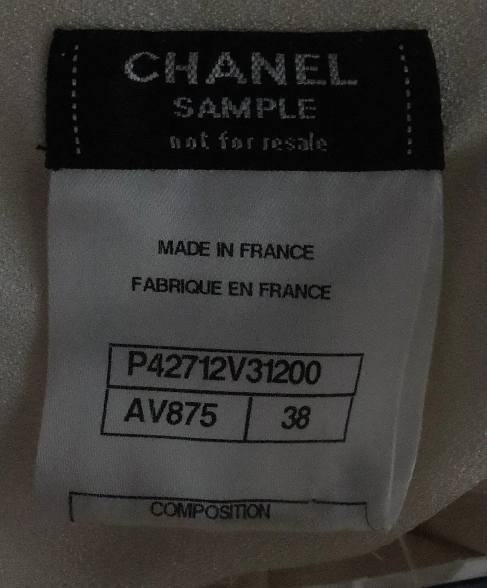 Chanel Ivory Silk Shorts sz 4