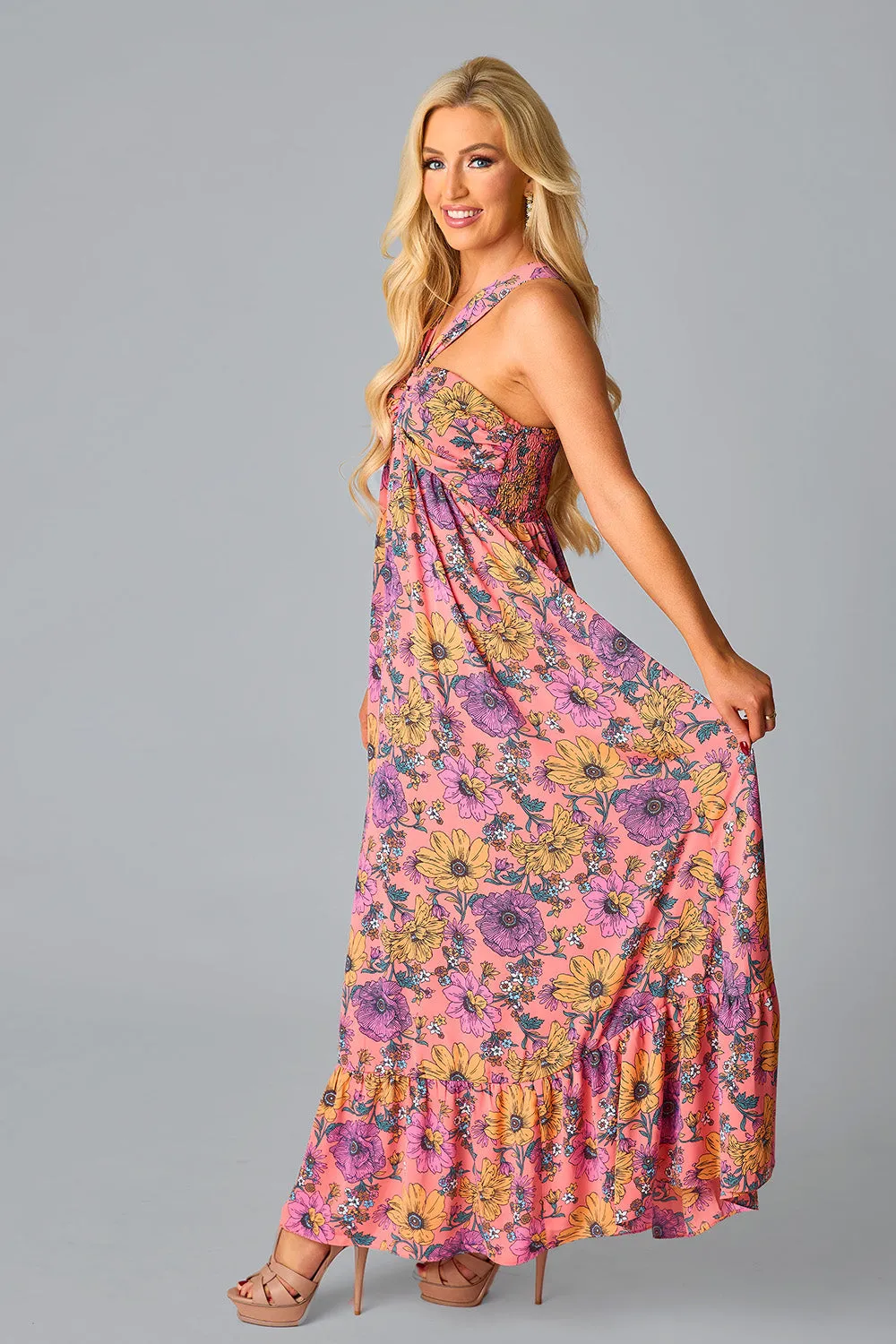 Charlotte Halter Maxi Dress - Nectar