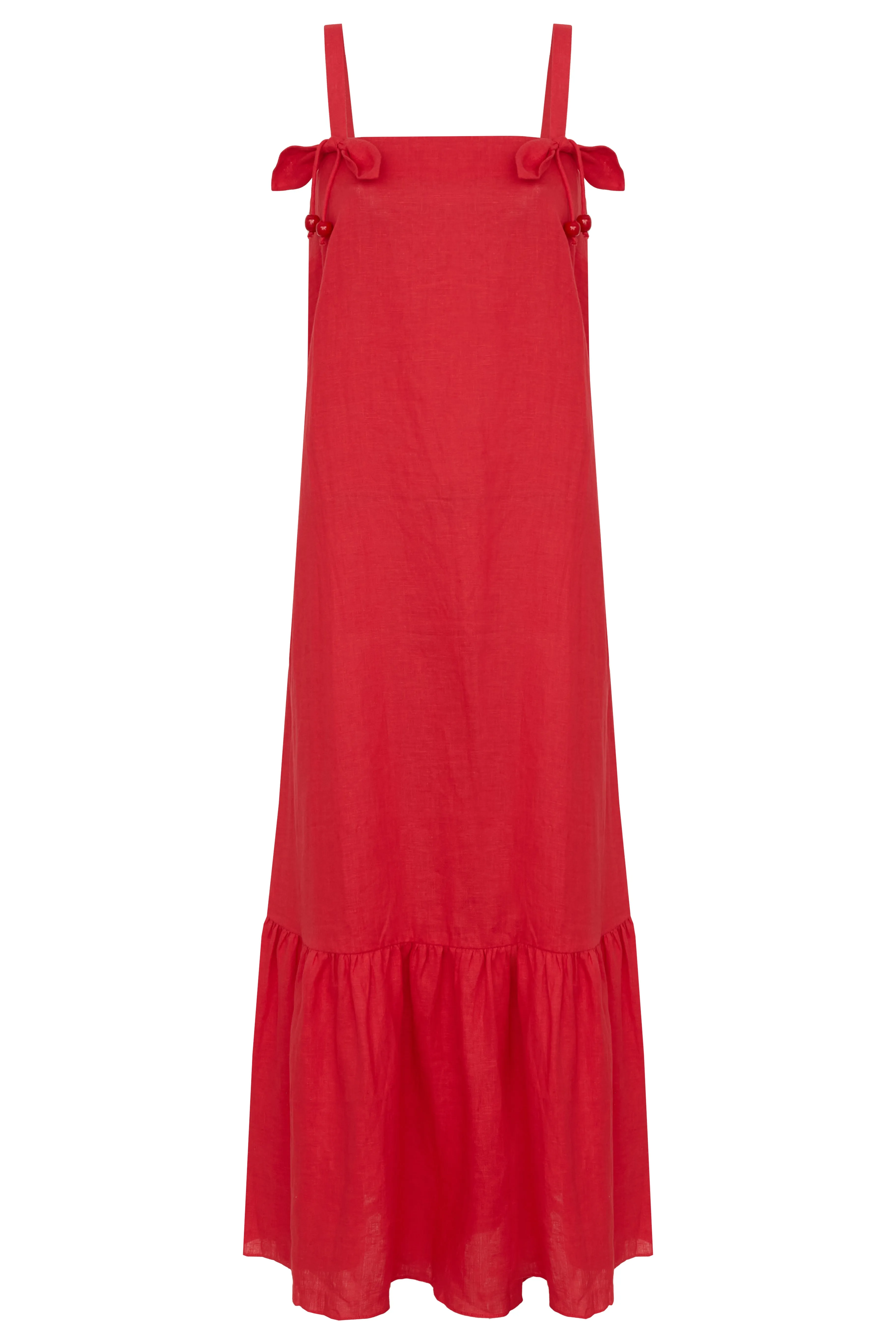 Cherry Bomb Solid Long Dress With Straps