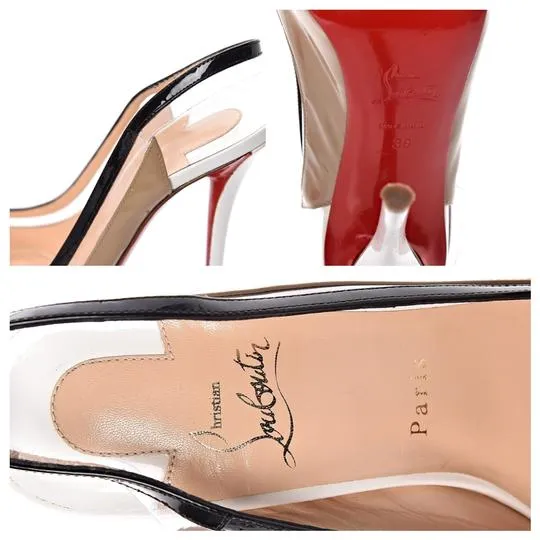 Christian Louboutin Beige Gospell 120 Peep Toe Slingback Pumps