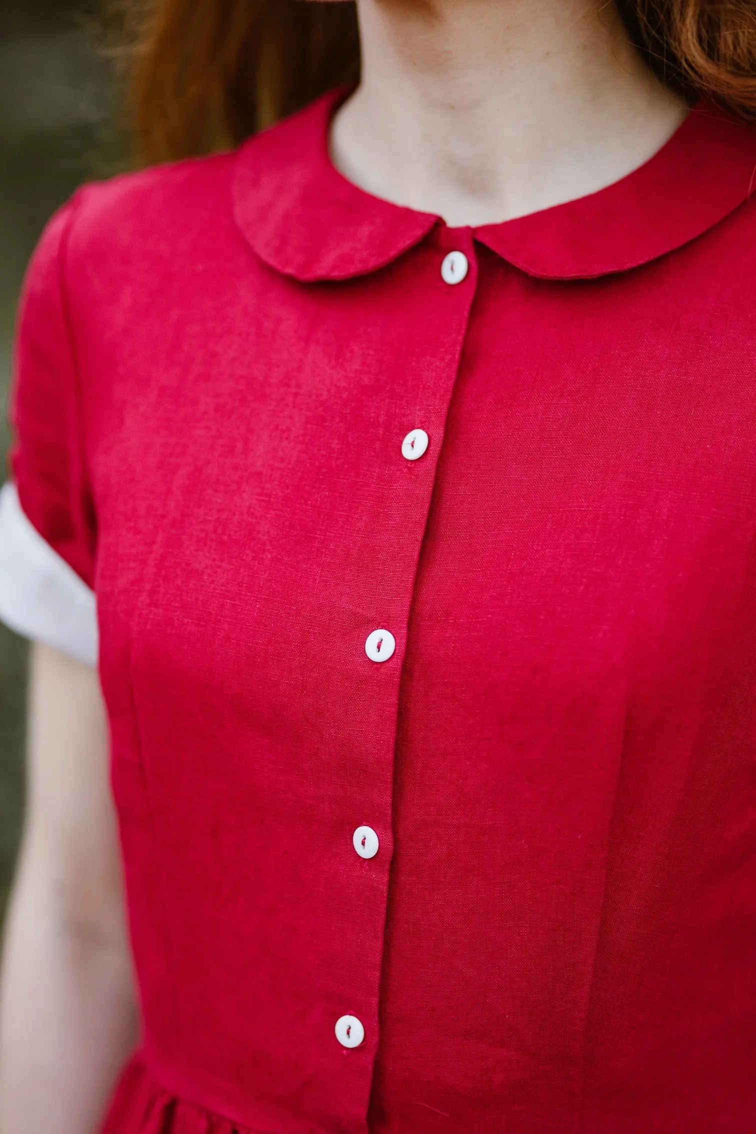 Classic Dress, Short Sleeves | Red Poppy