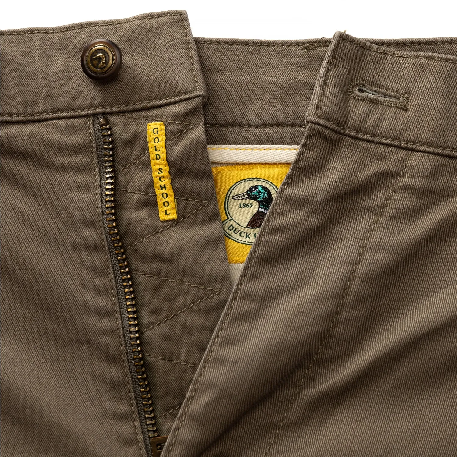 Classic Fit Gold School Chino - Olive Drab