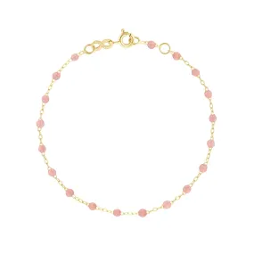 Classic Gigi Blush bracelet, Yellow Gold, 6.7"