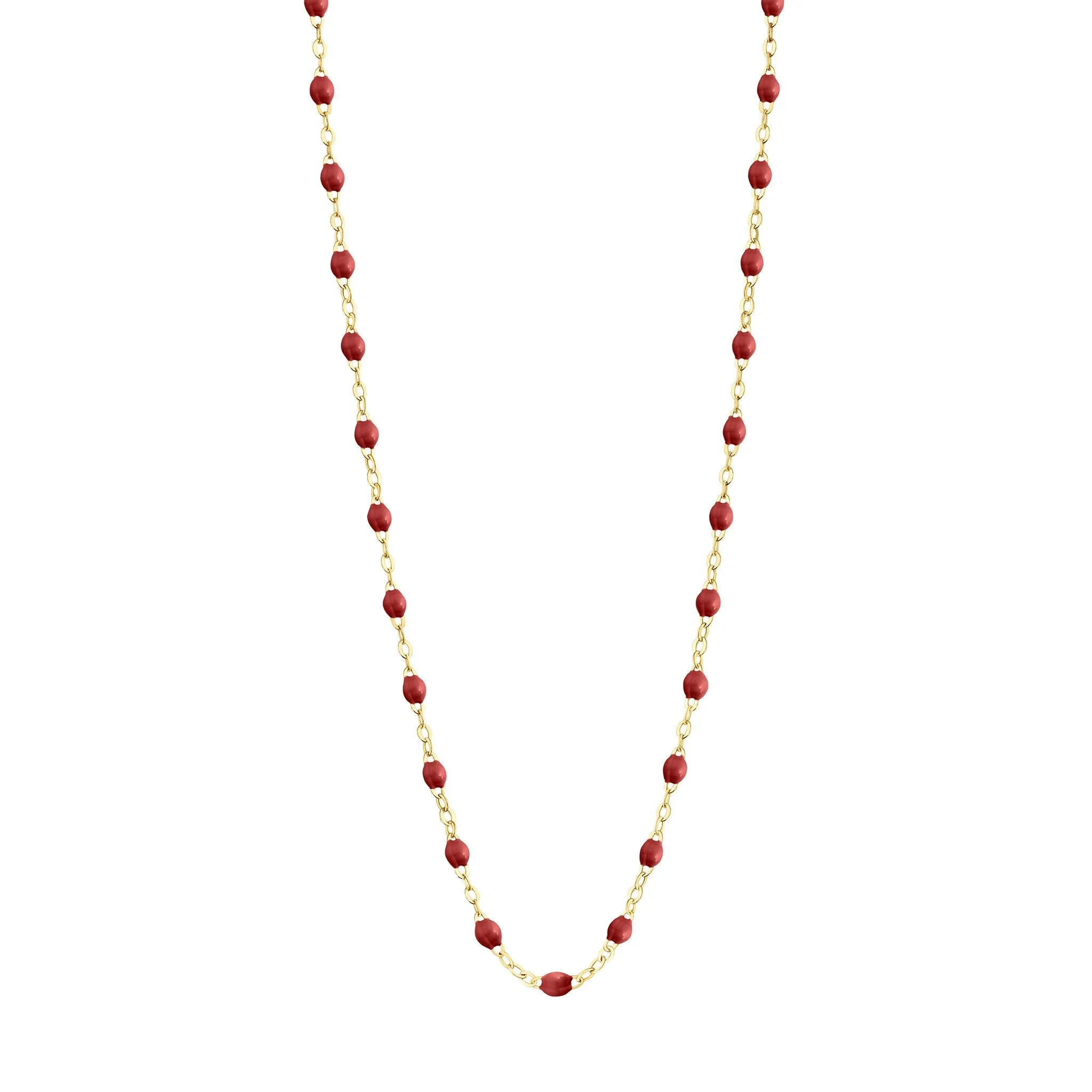 Classic Gigi Bordeaux necklace, Yellow Gold, 17.7"