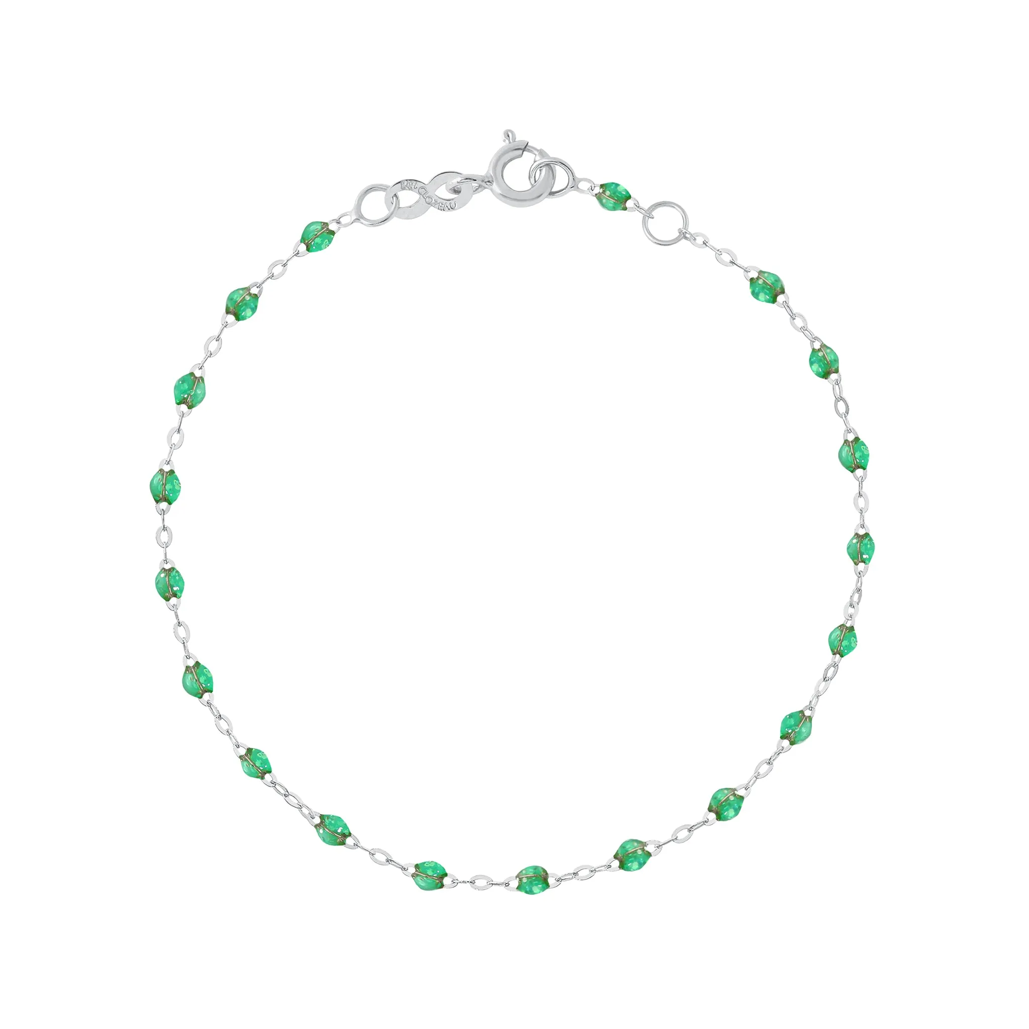 Classic Gigi Mint Bracelet, White Gold, 5.9"