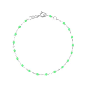 Classic Gigi Neon bracelet, White Gold, 5.9"