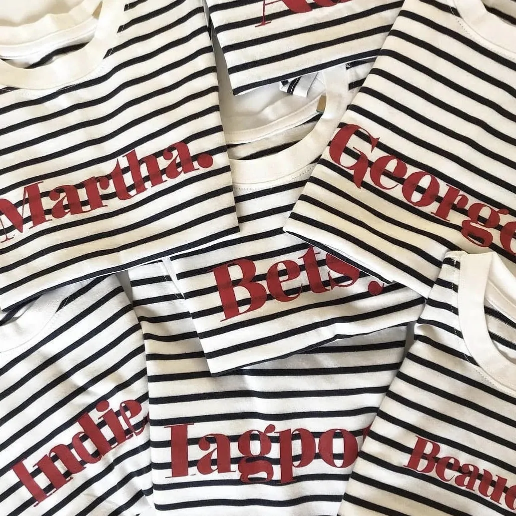 Classic Name Kids Stripe T-Shirt/Tee