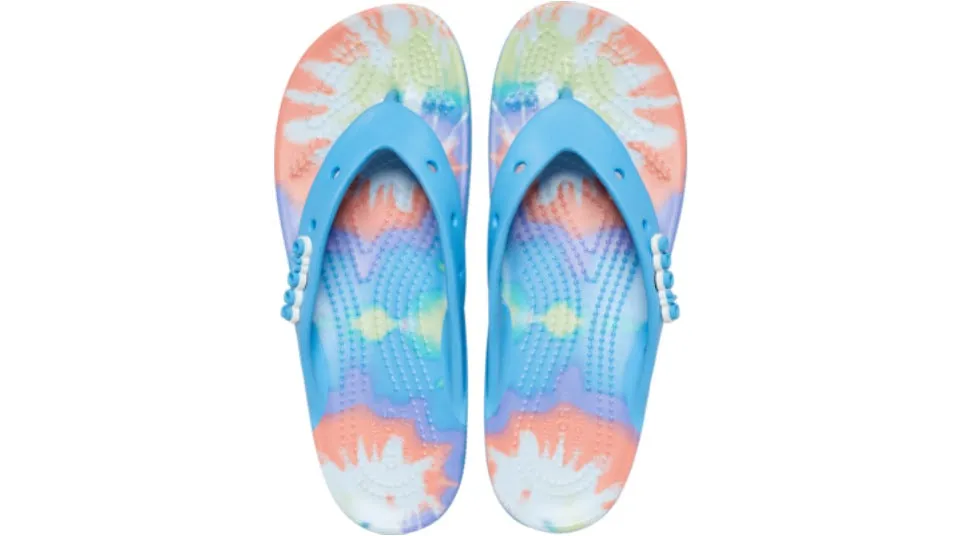 Crocs Classic Platform Tie Dye Flip Oxygen Multi