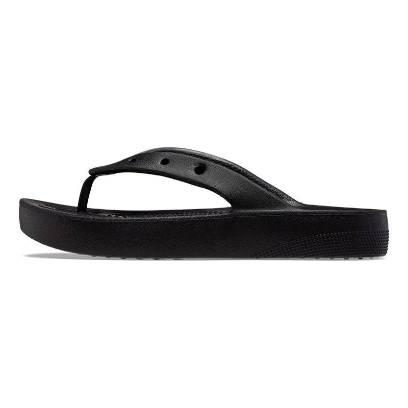 Crocs Classic Thong Slip On Platform Sandal - Black