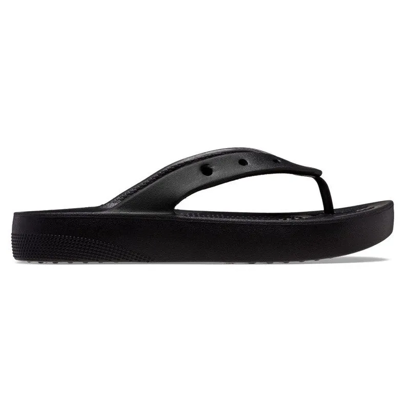 Crocs Classic Thong Slip On Platform Sandal - Black