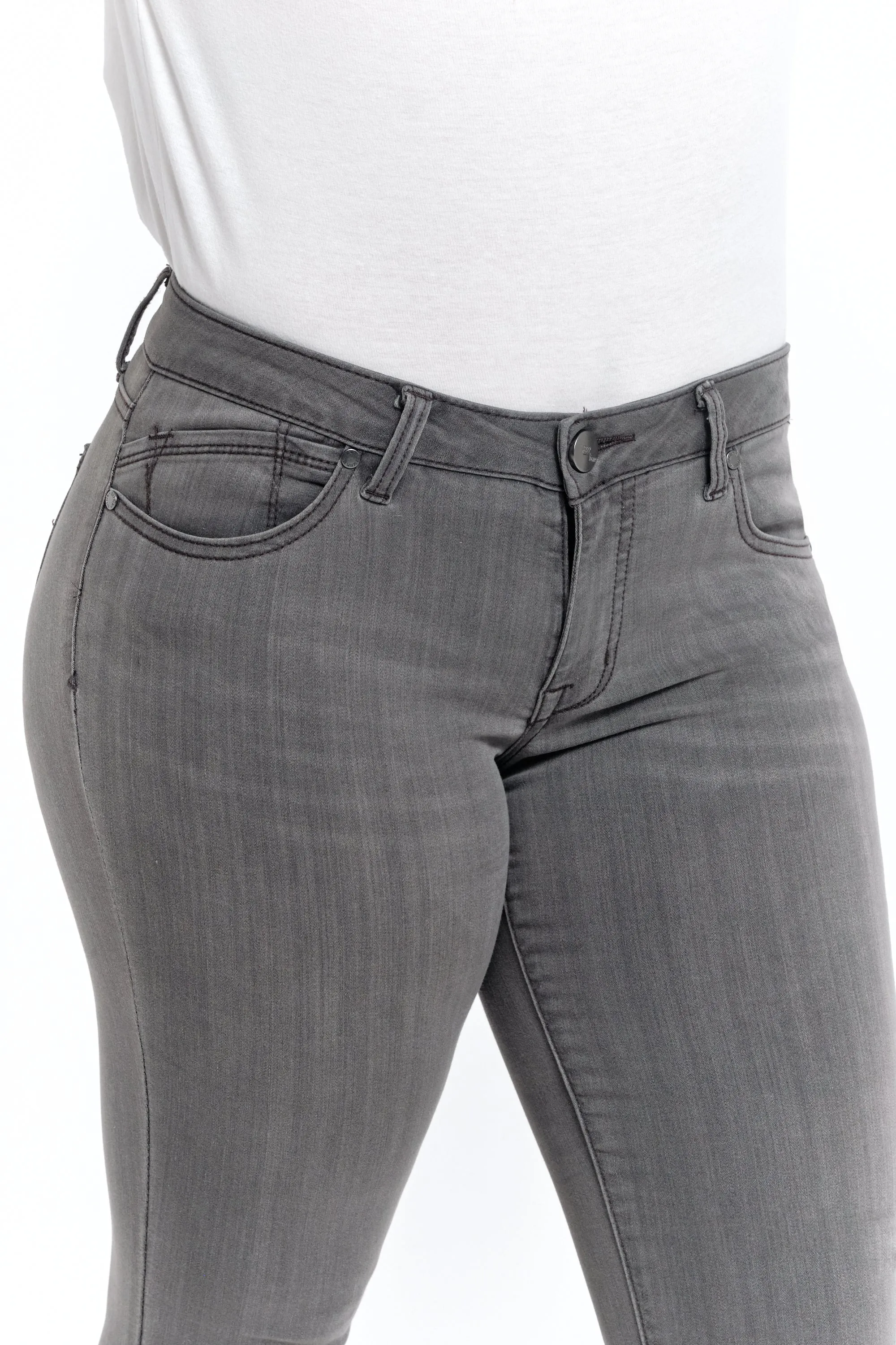 Curvy Silk Denim Skinny in Ashley