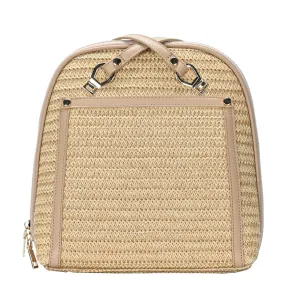 Daisy Straw Convertible Backpack Purse