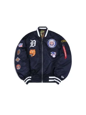 DETROIT TIGERS X ALPHA X NEW ERA MA-1 BOMBER JACKET