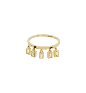 Drooping Aurelia Luster Ring 14K