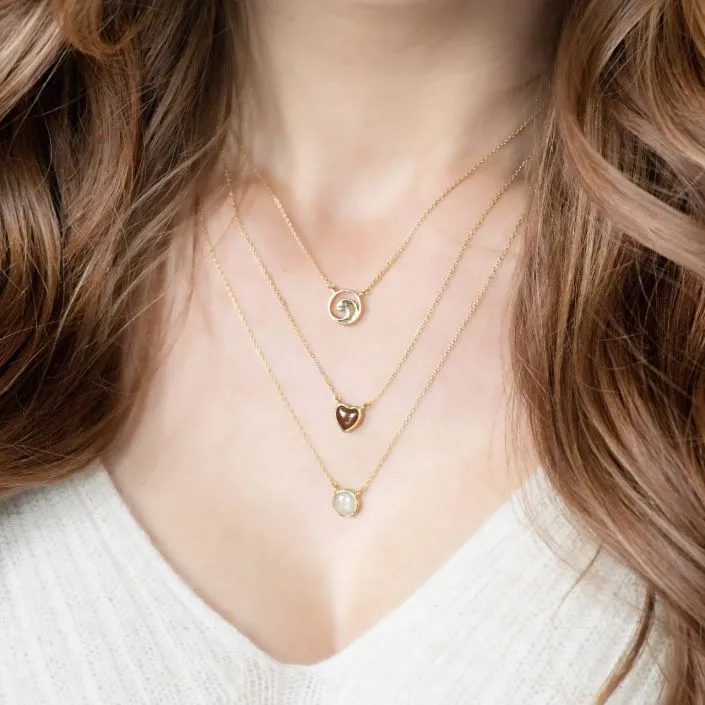 Dune Jewelry Delicate Dune Round Necklace - 14k Gold Vermeil