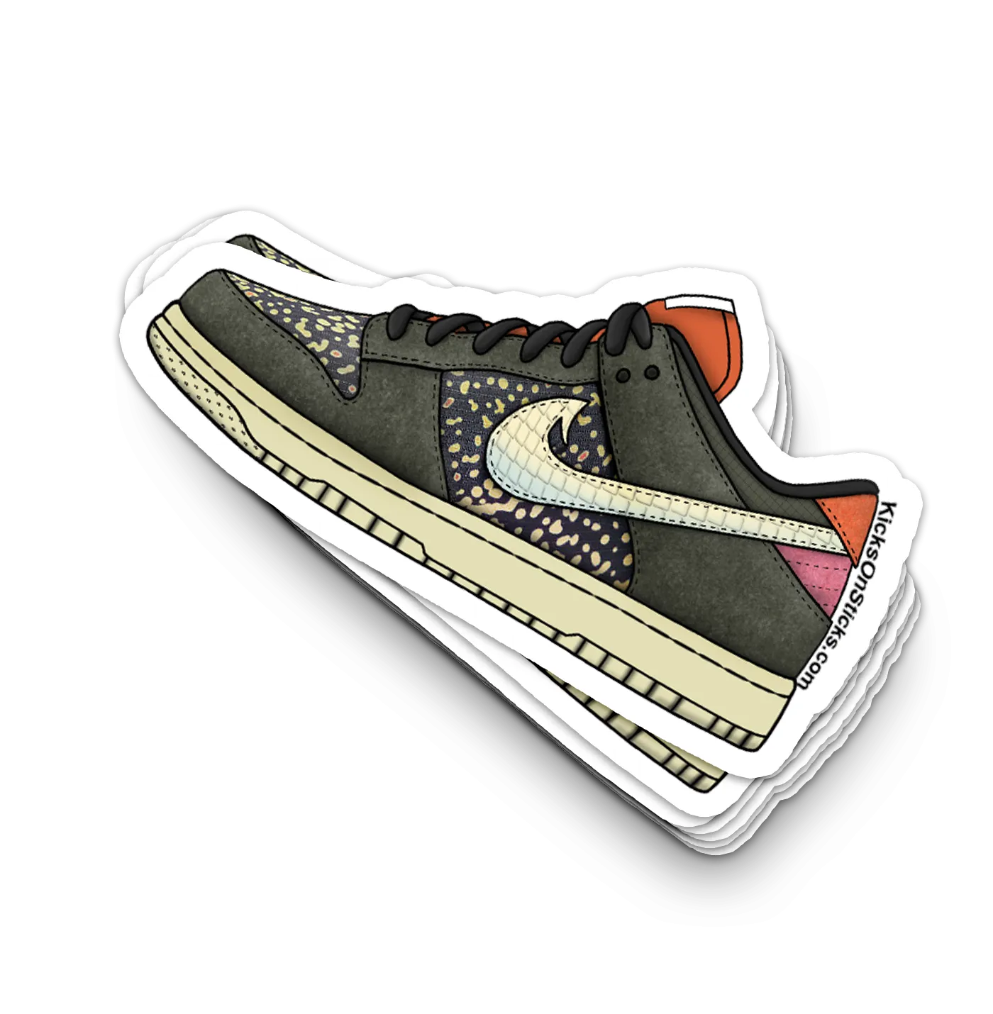 Dunk Low "Trout Rainbow" Sneaker Sticker