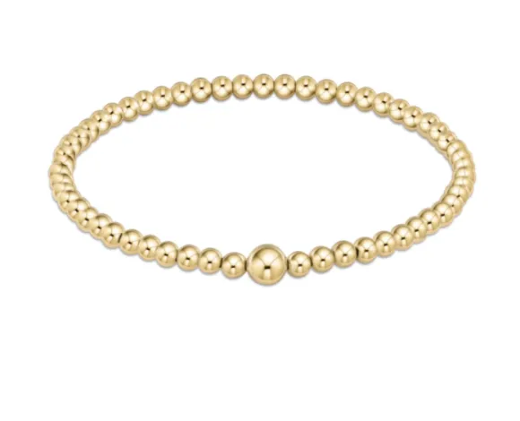 E Newton Classic Gold Bead Bangle