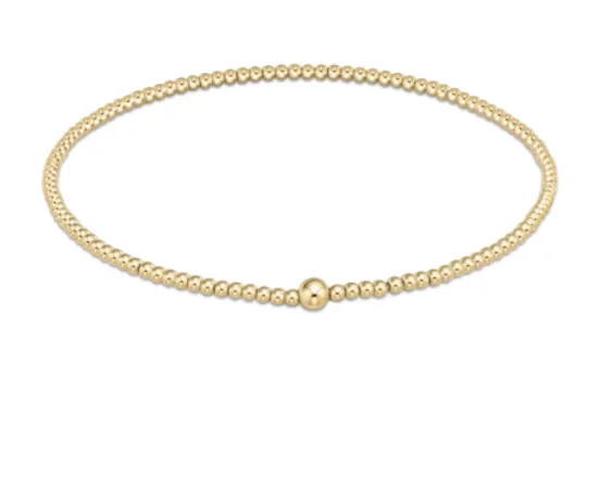 E Newton Classic Gold Bead Bangle