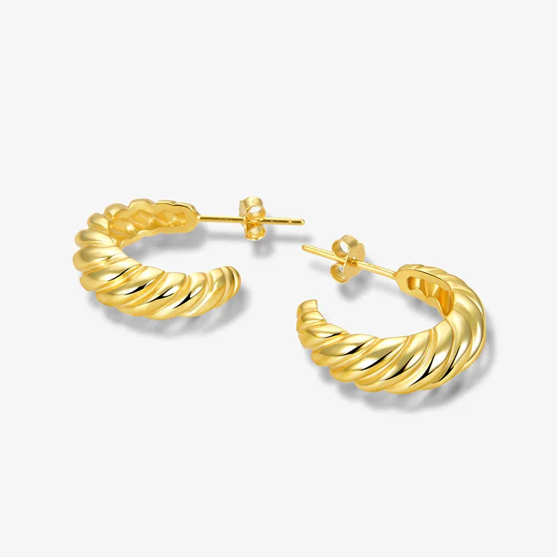 Elena Croissant Hoop Earrings