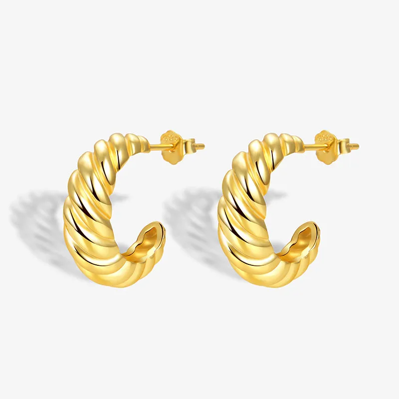 Elena Croissant Hoop Earrings