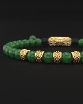 Emerald Jade Bracelet 6mm | Snake