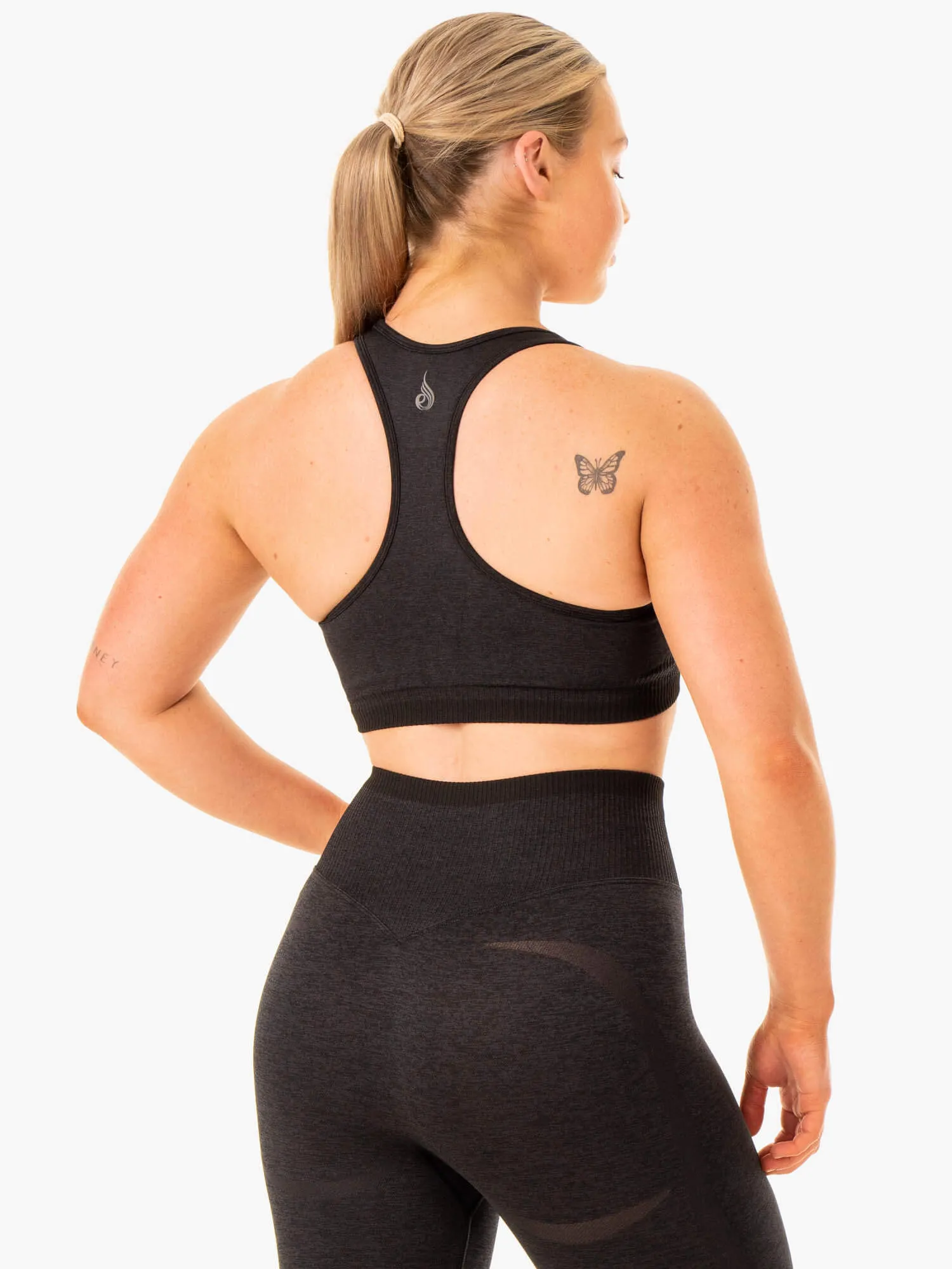 Excel Seamless Sports Bra - Black Marl