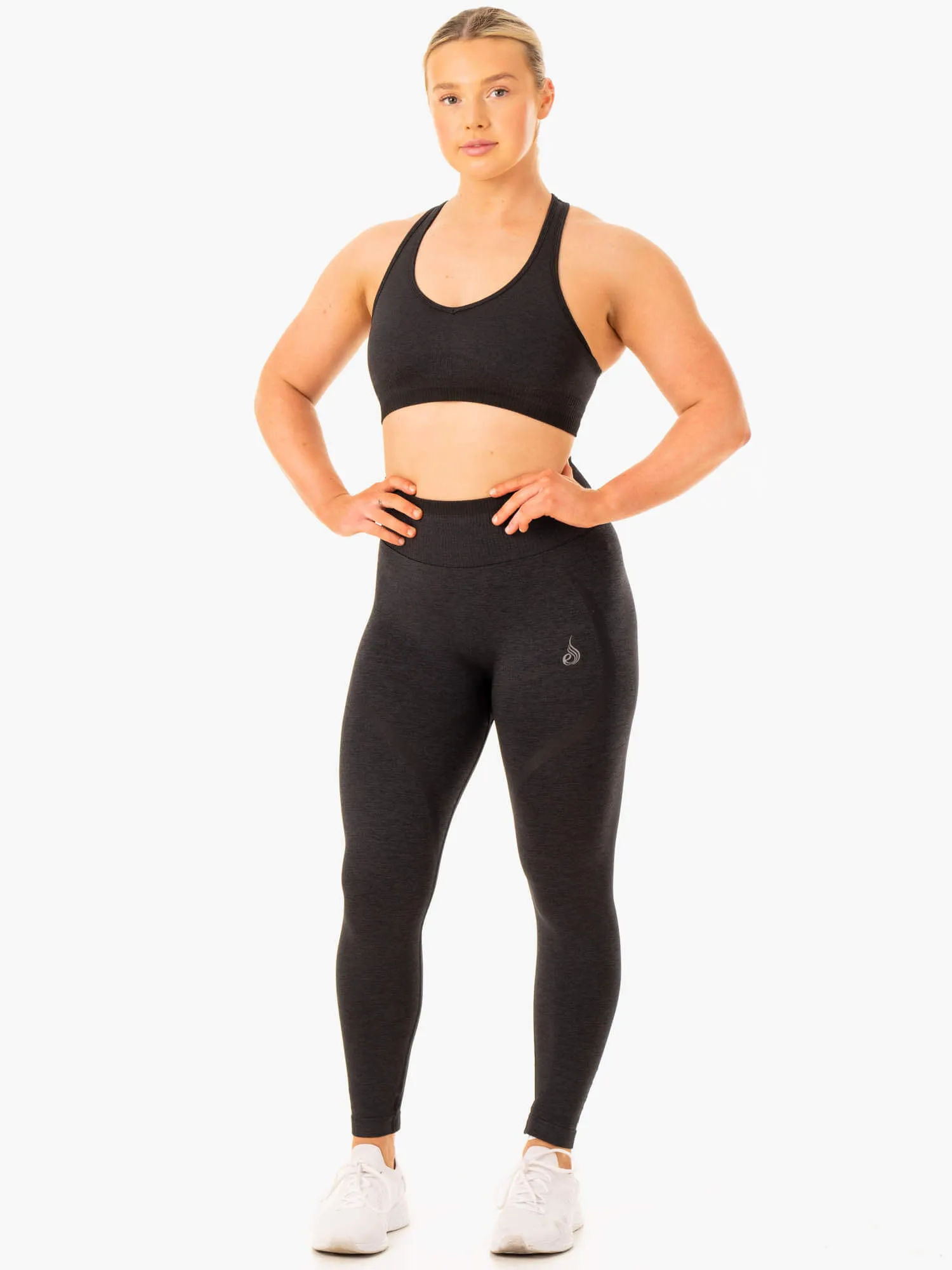 Excel Seamless Sports Bra - Black Marl