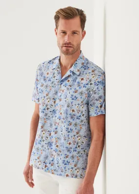 FLORAL PRINT CAMP COLLAR SHIRT