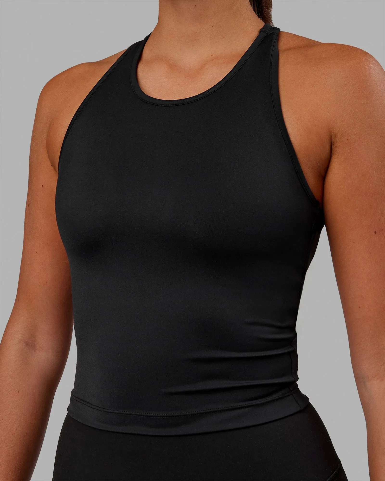 Flow Shelf Bra Performance Tank - Black